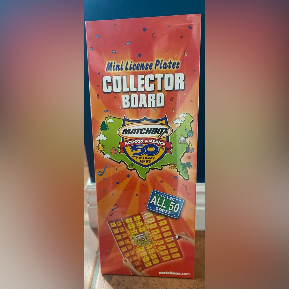 Matchbox Mini License Plate Collectors Board Sealed NWT